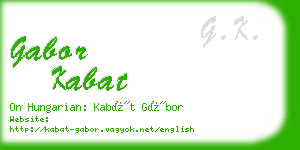 gabor kabat business card